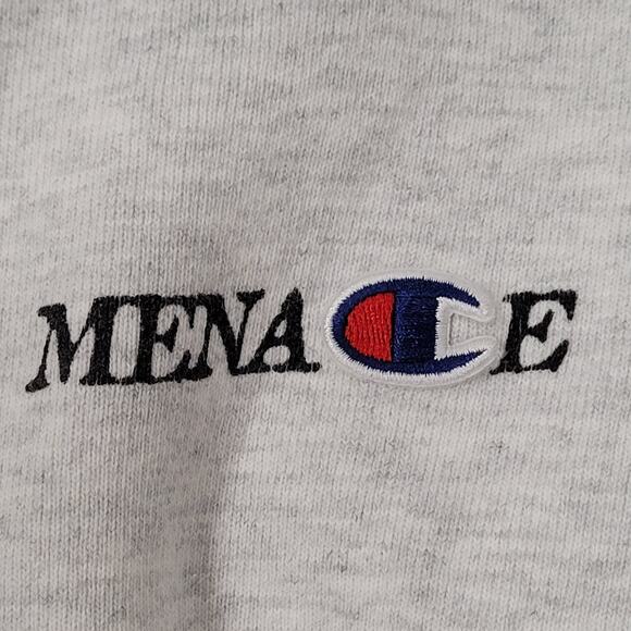 Vintage Beverly Hills Menace Gun Range Hoodie M 23x24 Champion Reverse-Weave - Picture 7 of 13